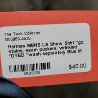 MENS LS Show Shirt *gc, stains, seam puckers, wrinkled *DYED *wash separately
