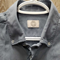 MENS LS Show Shirt *gc, stains, seam puckers, wrinkled *DYED *wash separately
