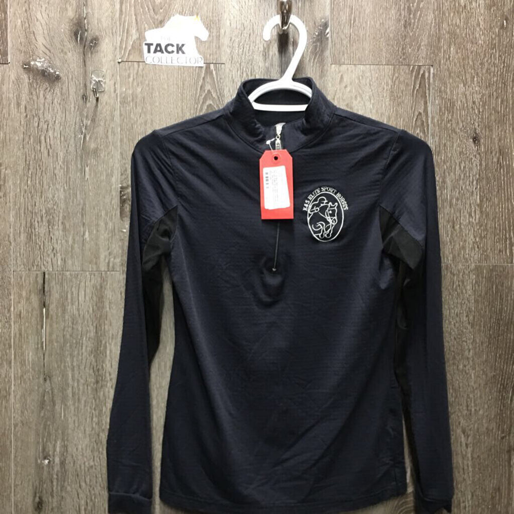 LS Sun Shirt, mesh sleeves, 1/2 Zip Up 