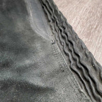 V.Hvy Leather Half Chaps *gc, stiff/sticky zippers, rubs, dirty, scraped edges, lining stain
