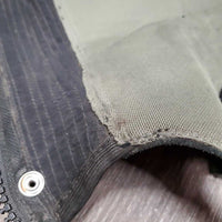 V.Hvy Leather Half Chaps *gc, stiff/sticky zippers, rubs, dirty, scraped edges, lining stain
