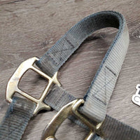Thick Nylon Halter *fair, v.dirty, stiff, stains, faded, hole & edge rubs & frays
