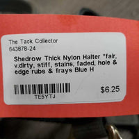 Thick Nylon Halter *fair, v.dirty, stiff, stains, faded, hole & edge rubs & frays