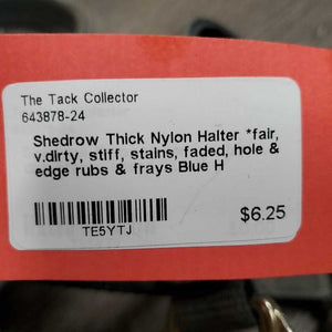 Thick Nylon Halter *fair, v.dirty, stiff, stains, faded, hole & edge rubs & frays