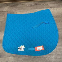 Quilt Jumper Saddle Pad *gc, mnr stains, v. hairy velcro, clumpy underside
