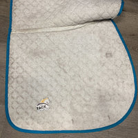 Quilt Jumper Saddle Pad *gc, mnr stains, v. hairy velcro, clumpy underside
