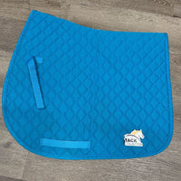 Quilt Jumper Saddle Pad *gc, mnr stains, v. hairy velcro, clumpy underside
