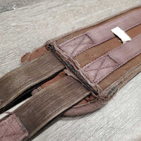 Memory Foam & Nylon Web Girth, 2x els, Center D Ring *fair, clean, holey edges, frayed elastic, mnr hair
