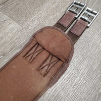 Memory Foam & Nylon Web Girth, 2x els, Center D Ring *fair, clean, holey edges, frayed elastic, mnr hair