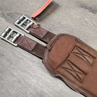 Memory Foam & Nylon Web Girth, 2x els, Center D Ring *fair, clean, holey edges, frayed elastic, mnr hair
