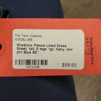 Fleece Lined Dress Sheet, tail, 0 legs *gc, hairy, mnr dirt
