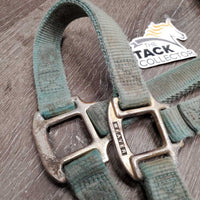 Thick Nylon Halter *gc/fair, faded, edge rubs & frays, stains, snags, discolored, rubbed
