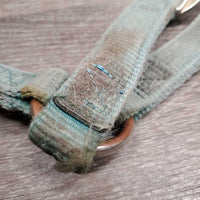 Thick Nylon Halter *gc/fair, faded, edge rubs & frays, stains, snags, discolored, rubbed