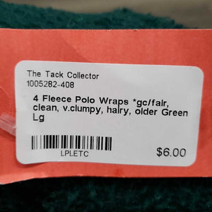 4 Fleece Polo Wraps *gc/fair, clean, v.clumpy, hairy, older