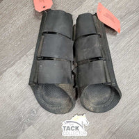 Neoprene Closed Front & Hind Boots, velcro *gc, dirty, stained, rubs