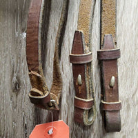 Flat Bridle, Braided Reins *gc, dry, stiff, twists, rough back, creases, loose keepers, rubs
