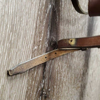 Flat Bridle, Braided Reins *gc, dry, stiff, twists, rough back, creases, loose keepers, rubs
