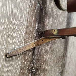 Flat Bridle, Braided Reins *gc, dry, stiff, twists, rough back, creases, loose keepers, rubs