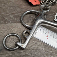 SS Mullen Mouth Pelham Bit, chain *gc, clean, scratches, film, stains
