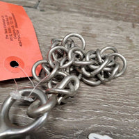SS Mullen Mouth Pelham Bit, chain *gc, clean, scratches, film, stains
