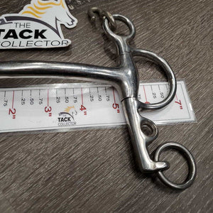 SS Mullen Mouth Pelham Bit, chain *gc, clean, scratches, film, stains