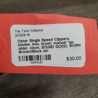 Single Speed Ear Trimmer Clippers, blades, cover, box, brush, manual *gc, older, clean, SOUND GOOD, WORK
