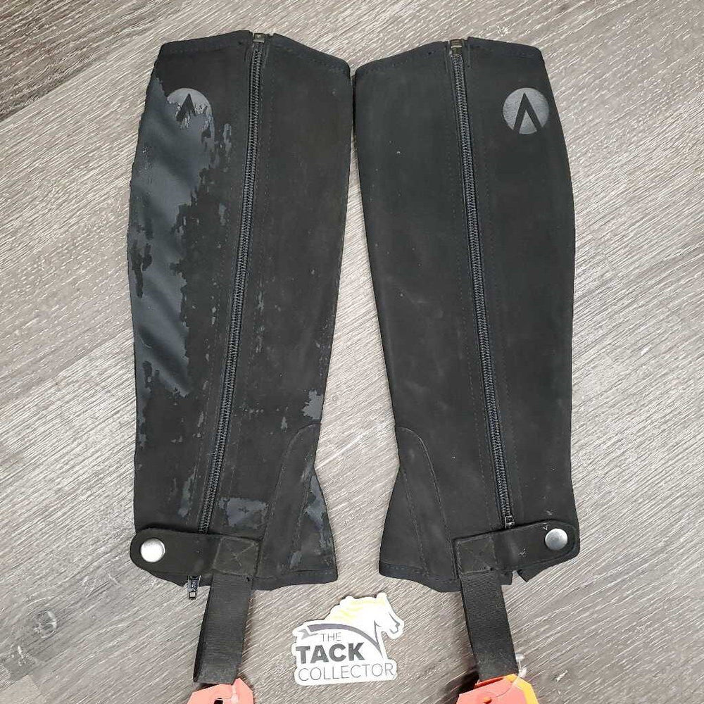JUNIORS Micro Suede Half Chaps, bag *vgc/gc, mnr dust/dirt, rubs & fading