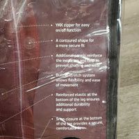 JUNIORS Micro Suede Half Chaps, bag *vgc/gc, mnr dust/dirt, rubs & fading
