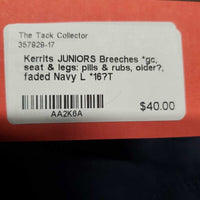 JUNIORS Breeches *gc, seat & legs: pills & rubs, older?, faded
