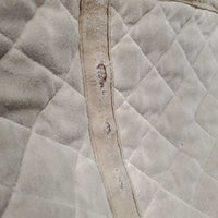 Quilt Saddle Pad, embroidery, 2x piping *fair, dingy, stains, threads pilly, rubbed edges, torn piping, threads, mnr holes
