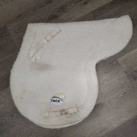 Fitted Fleece Hunter Saddle Pad *gc, clumpy, pills, stains, mnr hair, bare spots, dingy, dirt?
