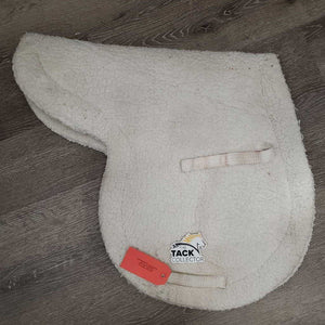 Fitted Fleece Hunter Saddle Pad *gc, clumpy, pills, stains, mnr hair, bare spots, dingy, dirt?