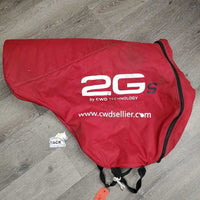 Saddle Bag, Shoulder Pad *broken tab, NO Shoulder Strap, fair, dirt/stains, hair, snags, holes, binding: rubs & torn
