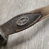 Rubber Web Reins *fair, removed finger stoppers, slices, faded, snags, frays, curled edges
