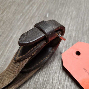 Rubber Web Reins *fair, removed finger stoppers, slices, faded, snags, frays, curled edges