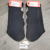 Pr Closed Boots *gc, mnr hair, stains, v.hairy velcro, clean, residue, faded, rubs
