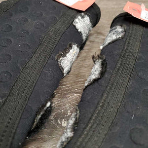 Pr Closed Boots *gc, mnr hair, stains, v.hairy velcro, clean, residue, faded, rubs