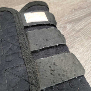 Pr Closed Boots *gc, mnr hair, stains, v.hairy velcro, clean, residue, faded, rubs
