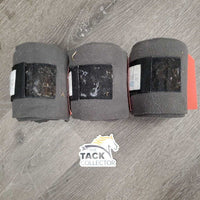 3 Thin Fleece Polos *gc, hairy, clumpy, stretched edges, hairy velcro, snag/threads
