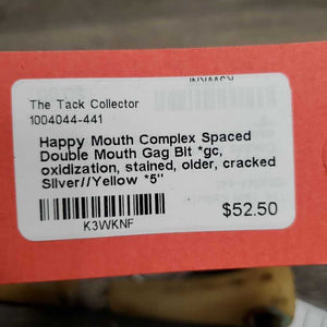 Complex Spaced Double Mouth Gag Bit *gc, oxidization, stained, older, cracked