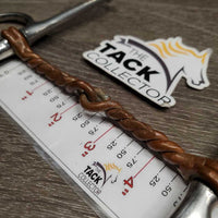 Single Twisted Wire Full Cheek Snaffle Bit *gc/fair, clean, residue, chews/flattened, scratches
