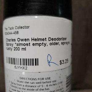 Helmet Deodorizer Spray *almost empty, older, sprays, rusty