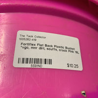 Flat Back Plastic Bucket *vgc, mnr dirt, scuffs, crack
