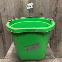 Flat Back Plastic Bucket *vgc, mnr dirt, scuffs, tape, chews
