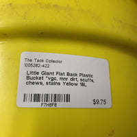 Flat Back Plastic Bucket *vgc, mnr dirt, scuffs, chews, stains
