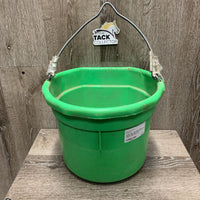 Flat Back Plastic Bucket *gc, dirty, scuffs, scratches, chews, tape
