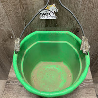 Flat Back Plastic Bucket *gc, dirty, scuffs, scratches, chews, tape
