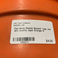 Flat Back Plastic Bucket *vgc, mnr dirt, scuffs, tape
