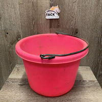 Round Plastic Bucket *gc, dirty, scuffs, scratches, marker
