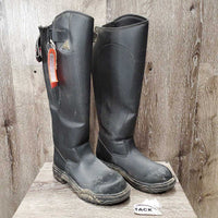 Pr Winter Riding Boots *gc, older, dirty, scuffed, puckered els, oxidization
